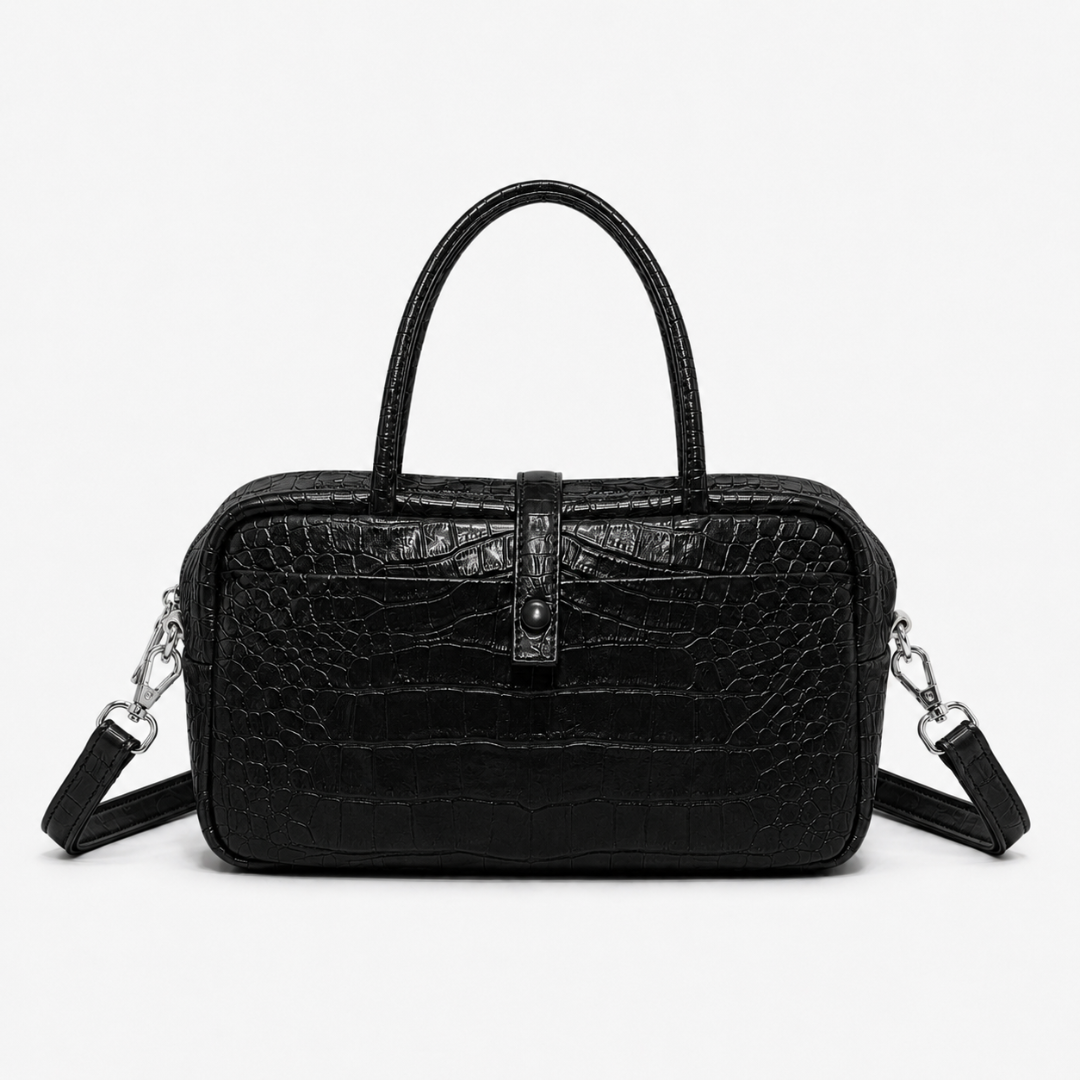 Valentina Croc Boston Bag