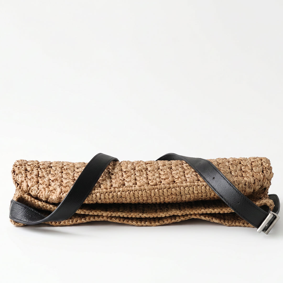 Capri Raffia Leather Tote