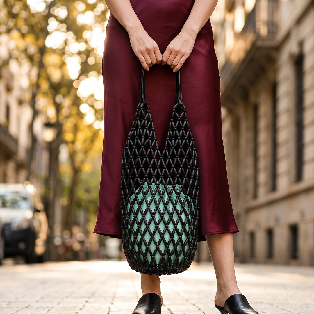 Paloma Beaded Net Shoulder Bag