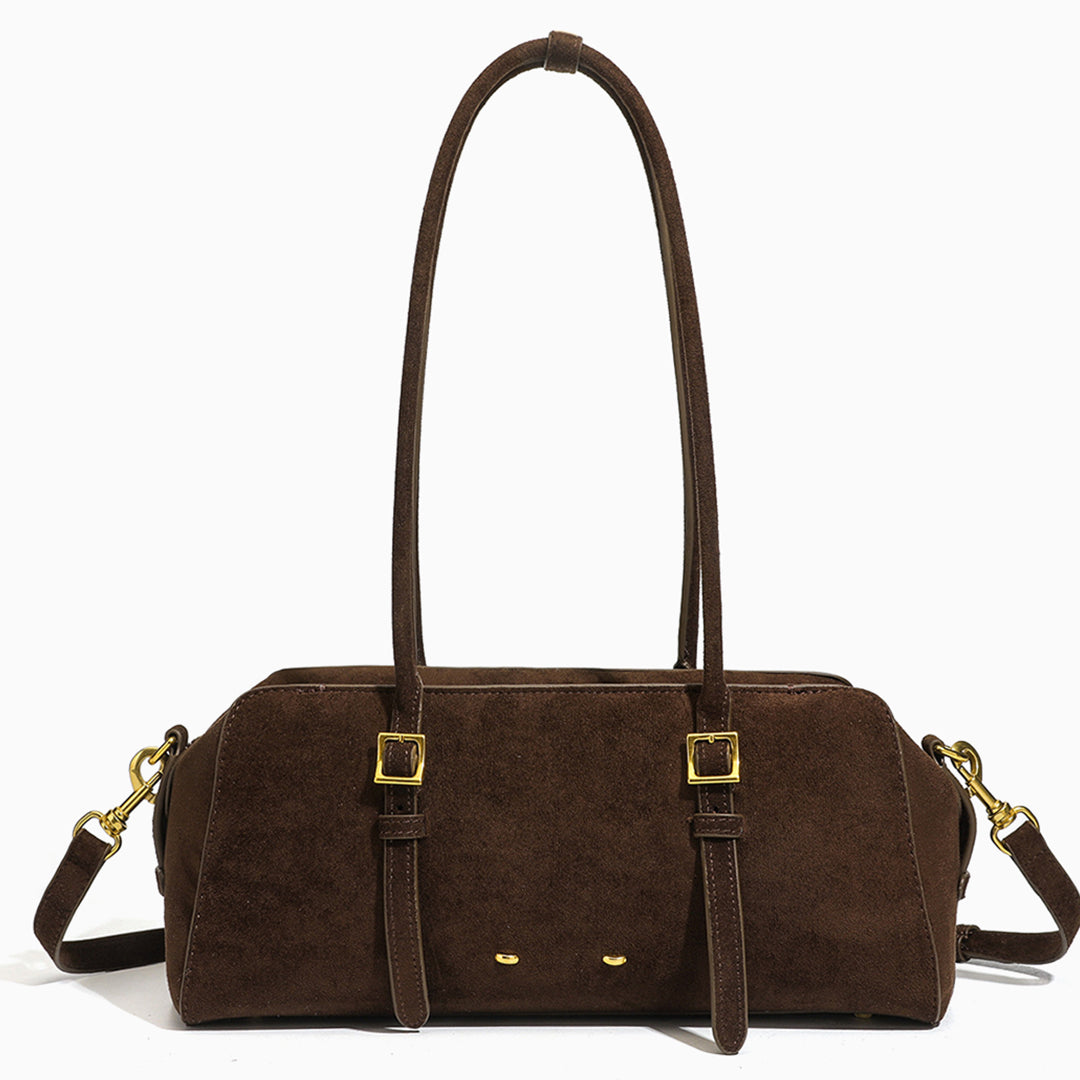 Rosette Suede Boston Bag