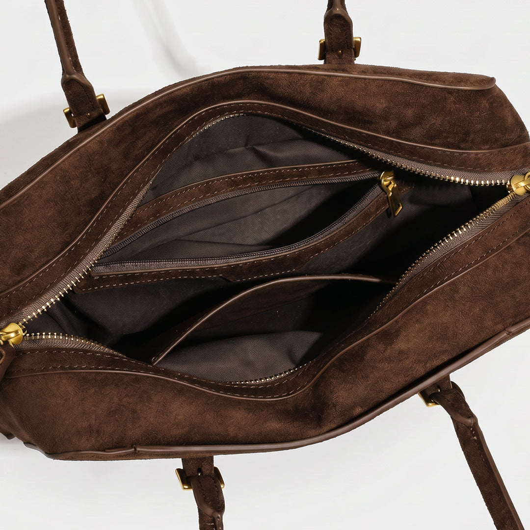 Rosette Suede Boston Bag