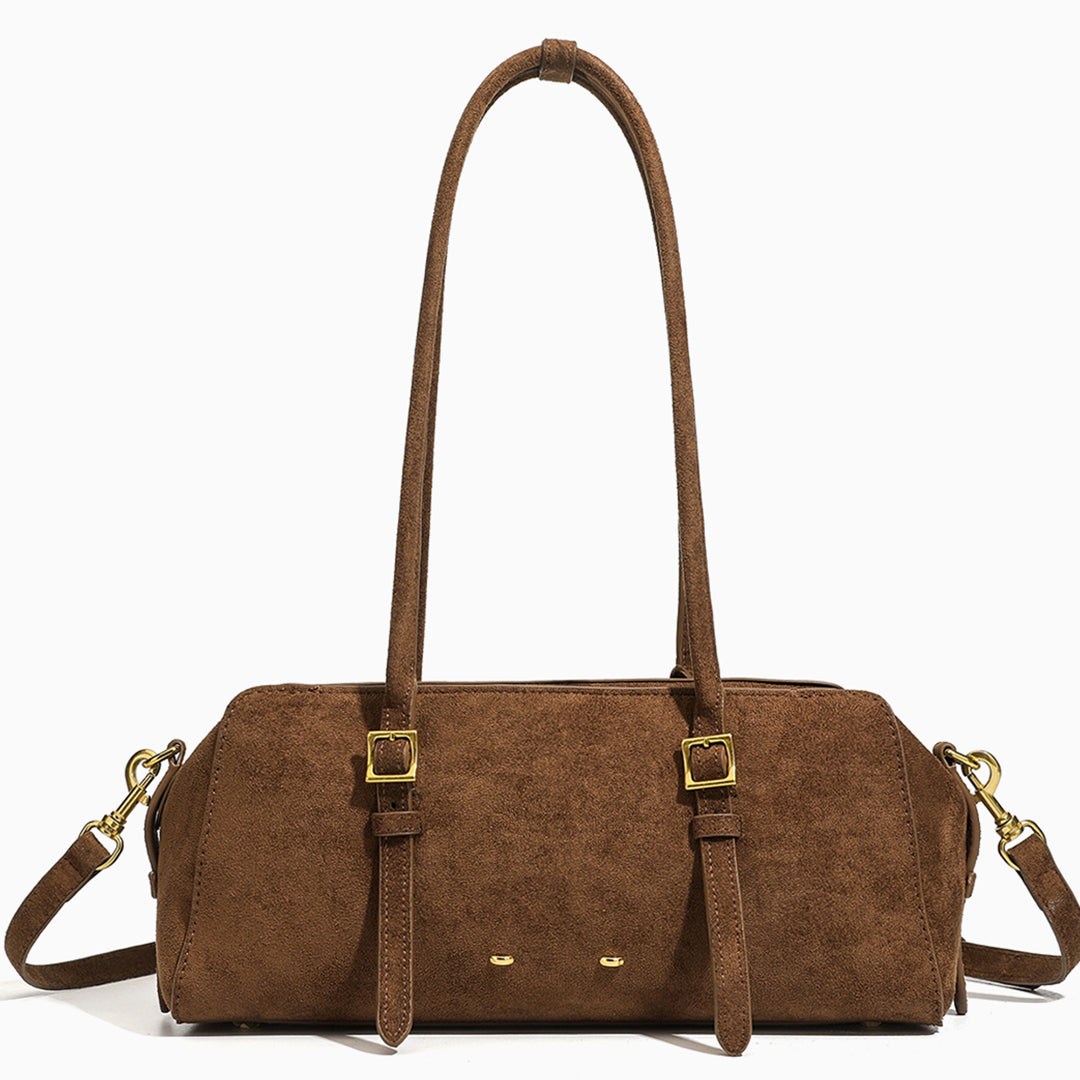 Rosette Suede Boston Bag