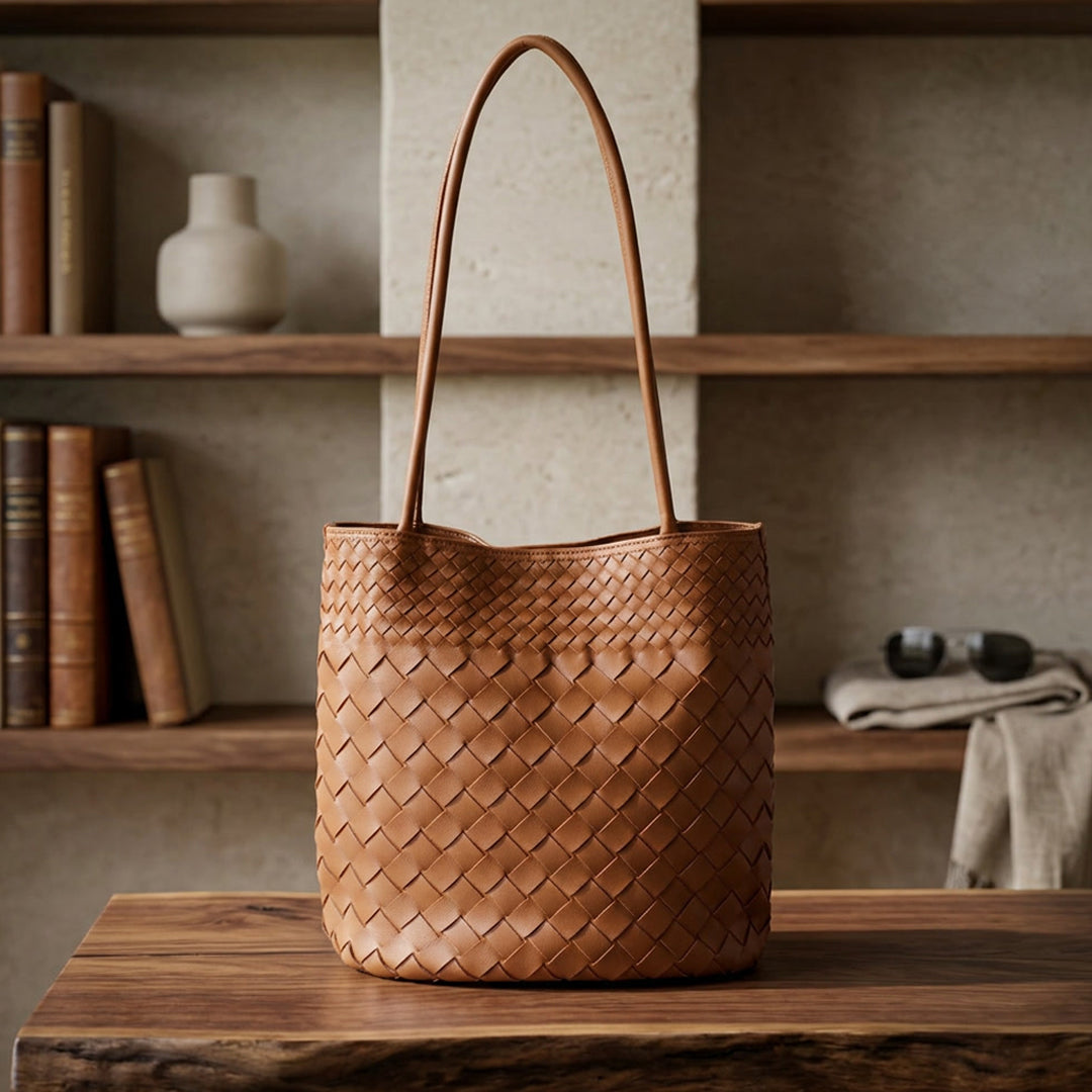 Sienna Woven Leather Tote