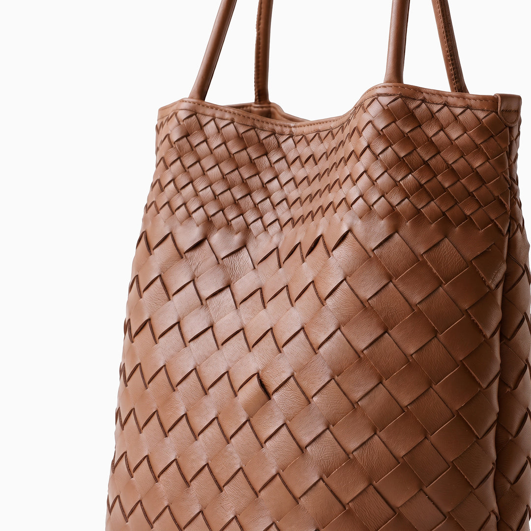 Sienna Woven Leather Tote