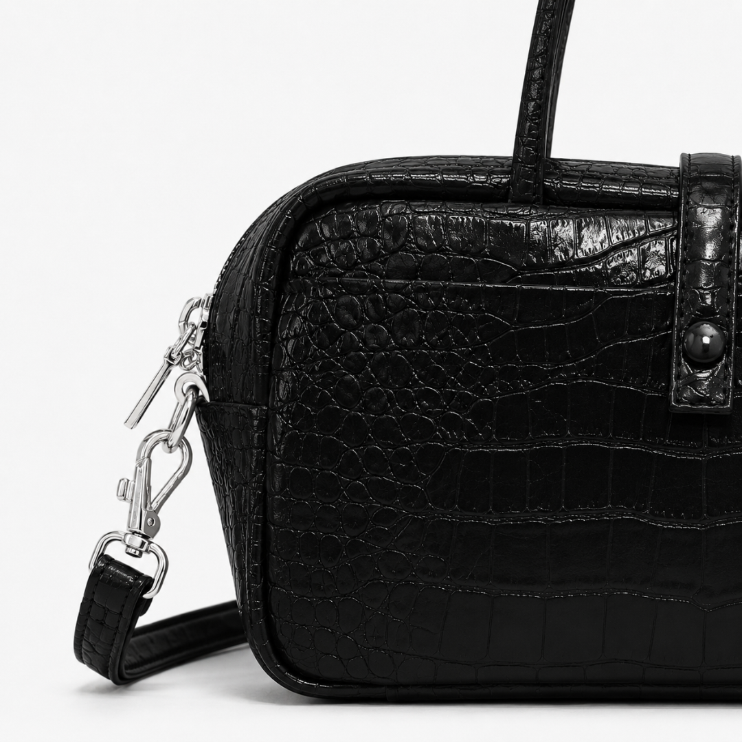 Valentina Croc Boston Bag