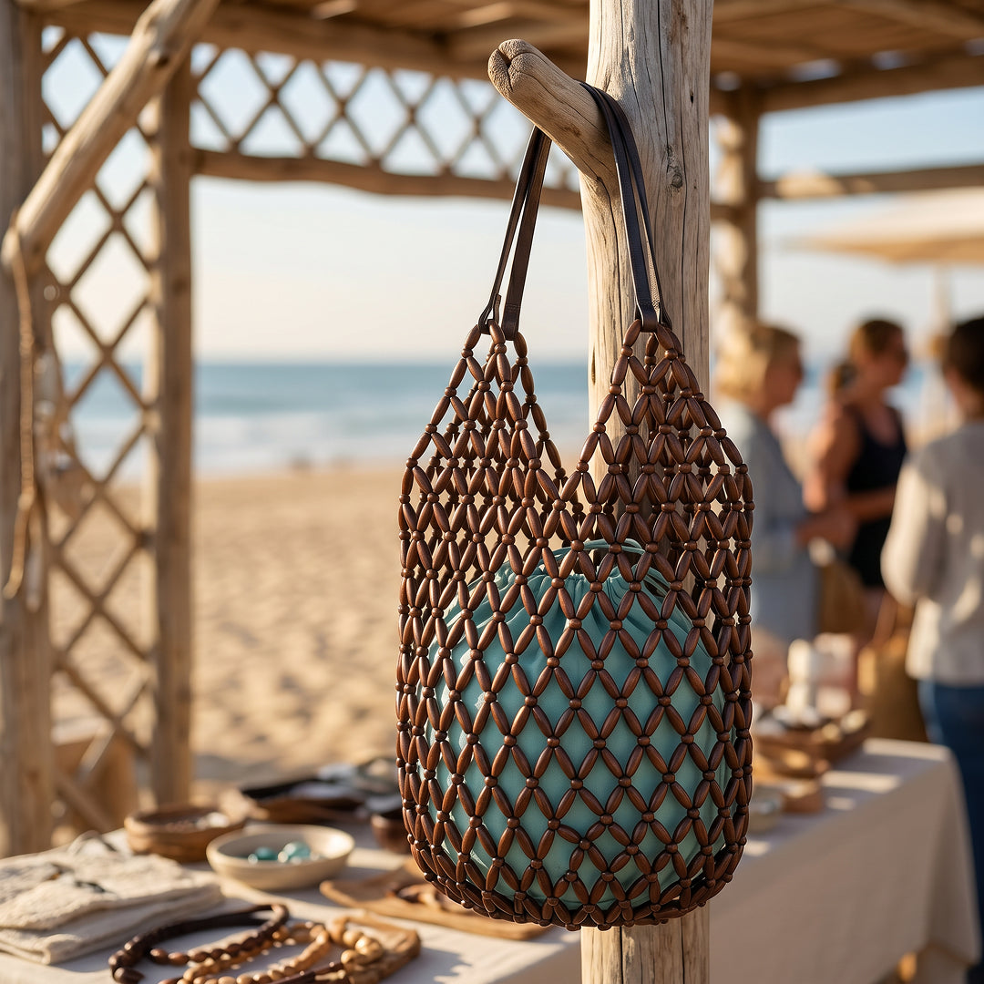 Paloma Beaded Net Shoulder Bag