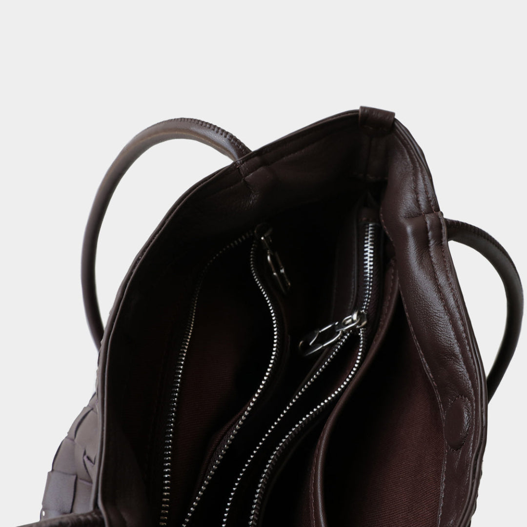Sienna Woven Leather Tote